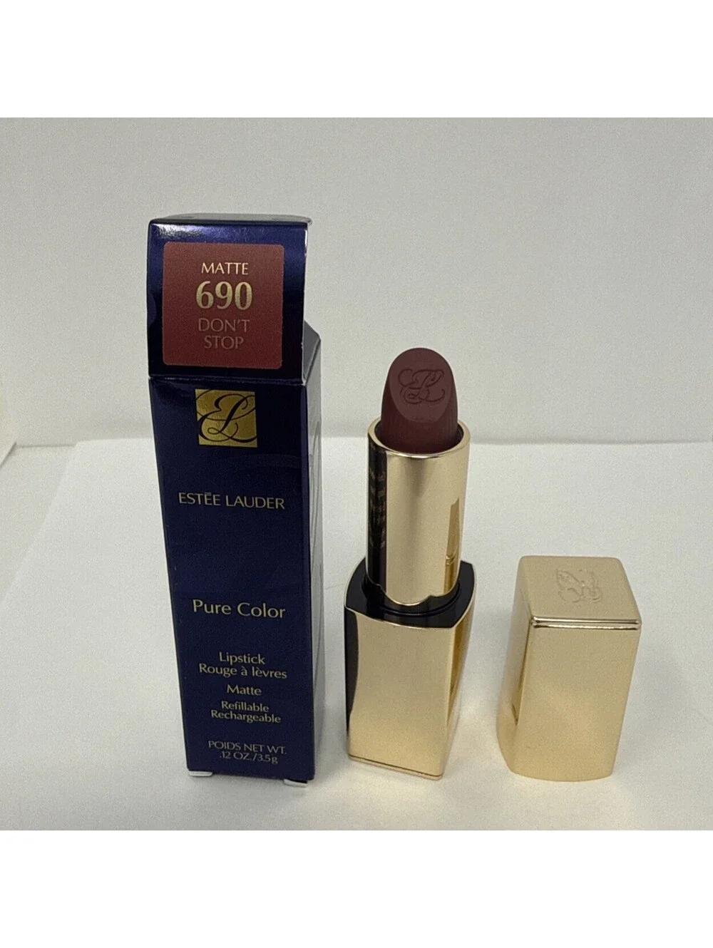 Estee Lauder Pure Color Lipstick Matte Lipstick  690 Dont Don't Stop  RN 3